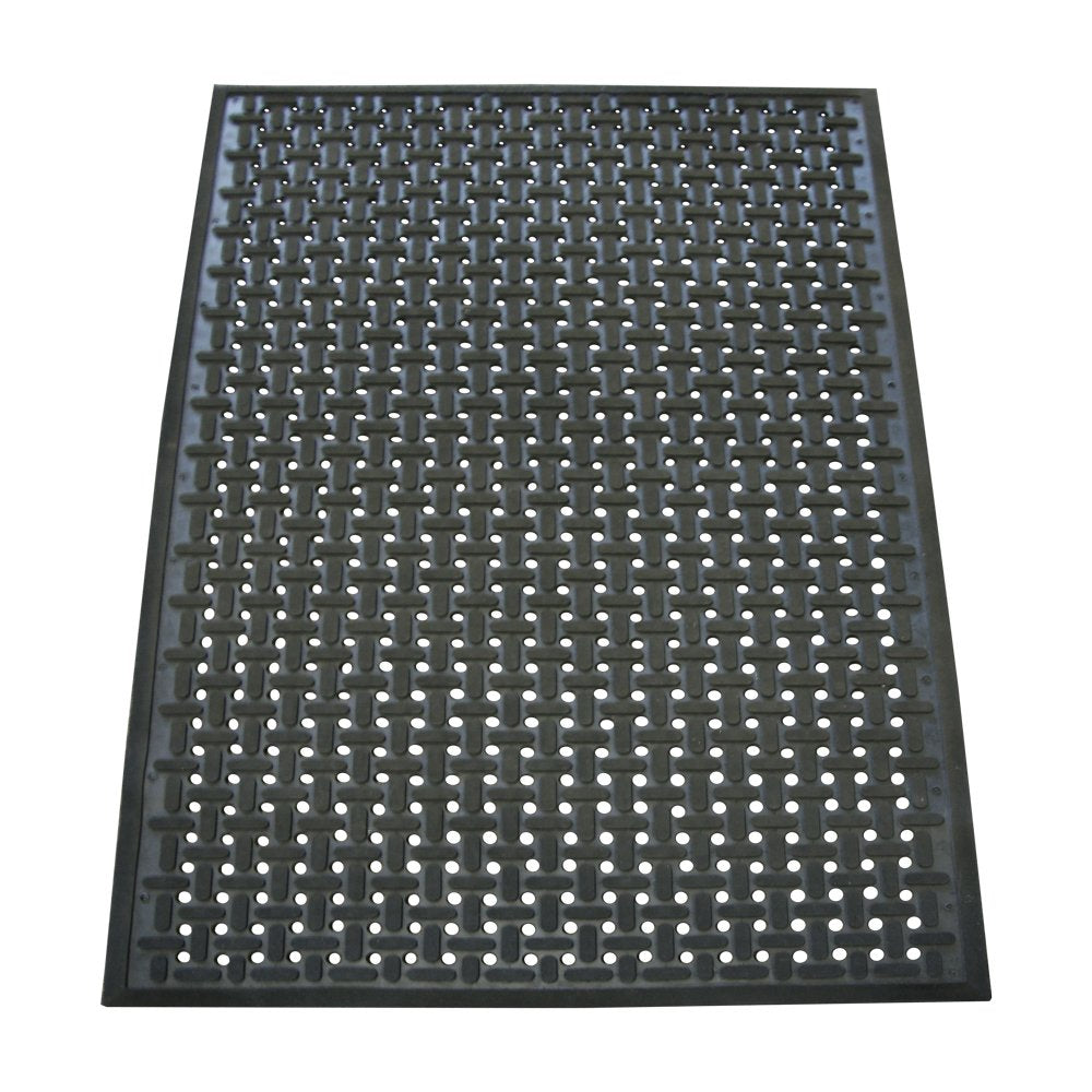 Anti-Slip Grease Proof Kitchen Mat, 3/8 x 36 x 60, Black U7091