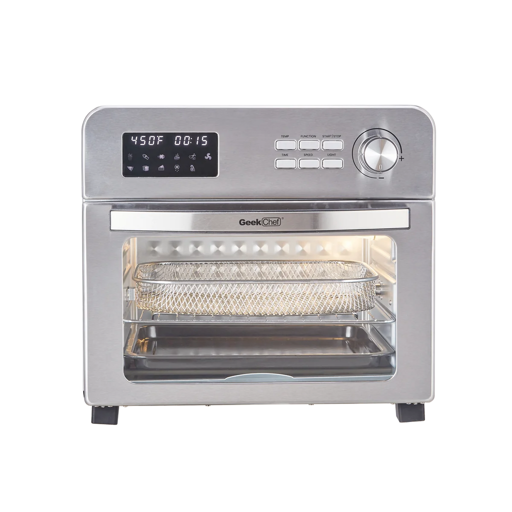 6-in-1 Air Fryer Toaster Oven, 24 Quart LCD Countertop Convection Airfryer with Rotisserie and Dehydrator M68460