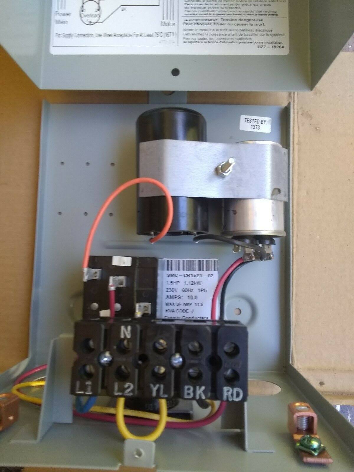 11/2 -1.5 HP Submersible Well Motor Control Box I649