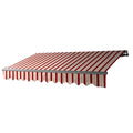 Black Frame Retractable Patio Canopy Awning 12 x 10 ft B333