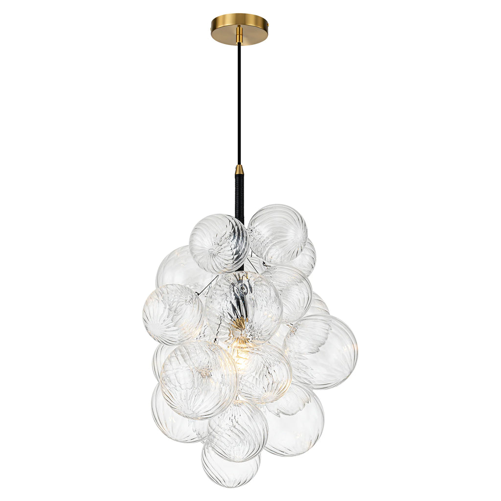 1-Light Dimmable Glass Globe Chandelier C337