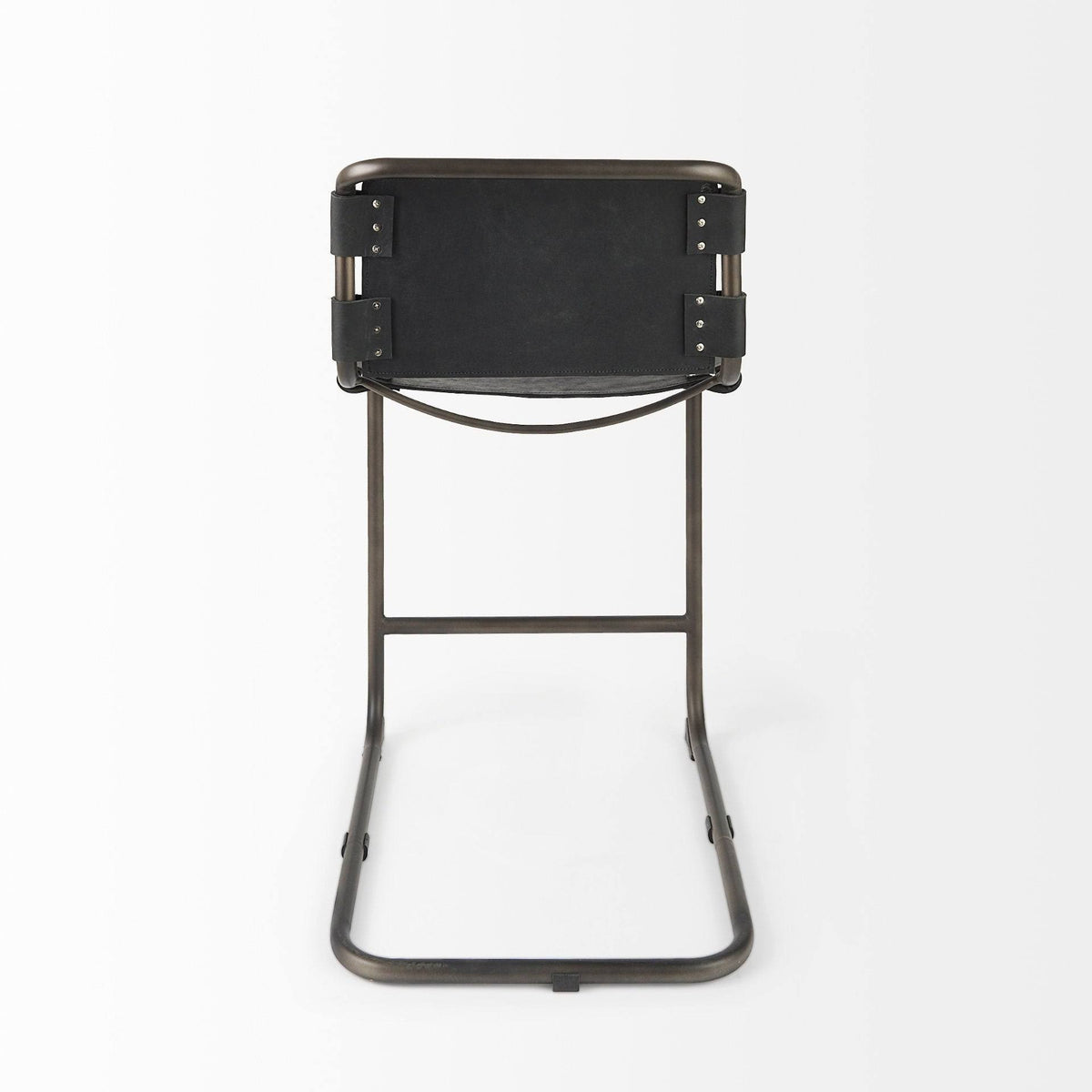 Black Leather Counter Stool D69860
