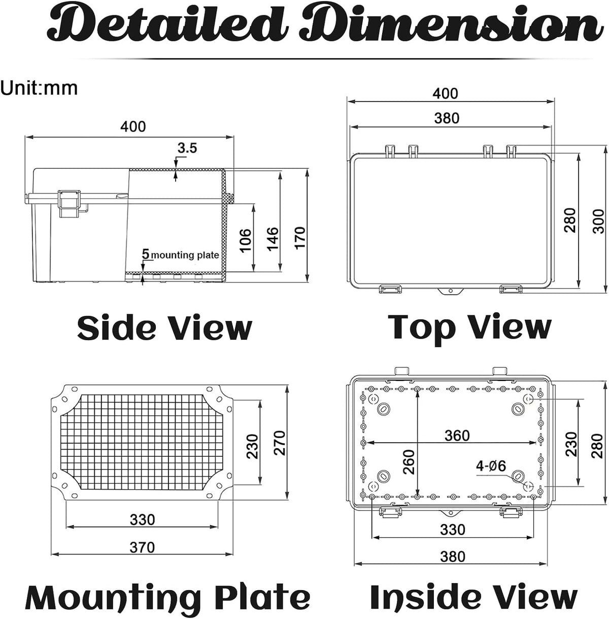 ABS Plastic IP65 Junction Box with Lock Pack of 2 N7464