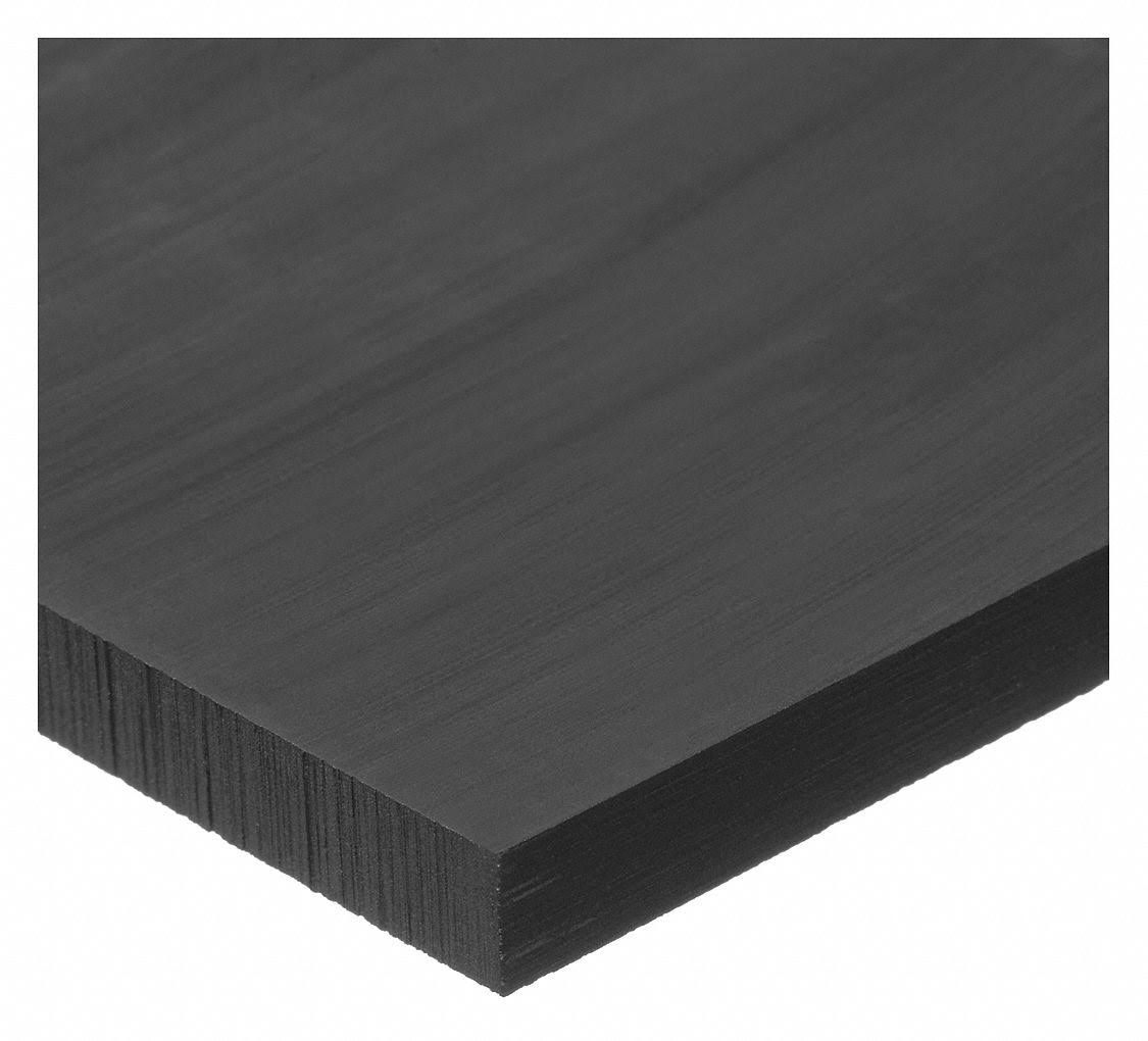 Black Plastic Sheet Stock, 24 in L X7632