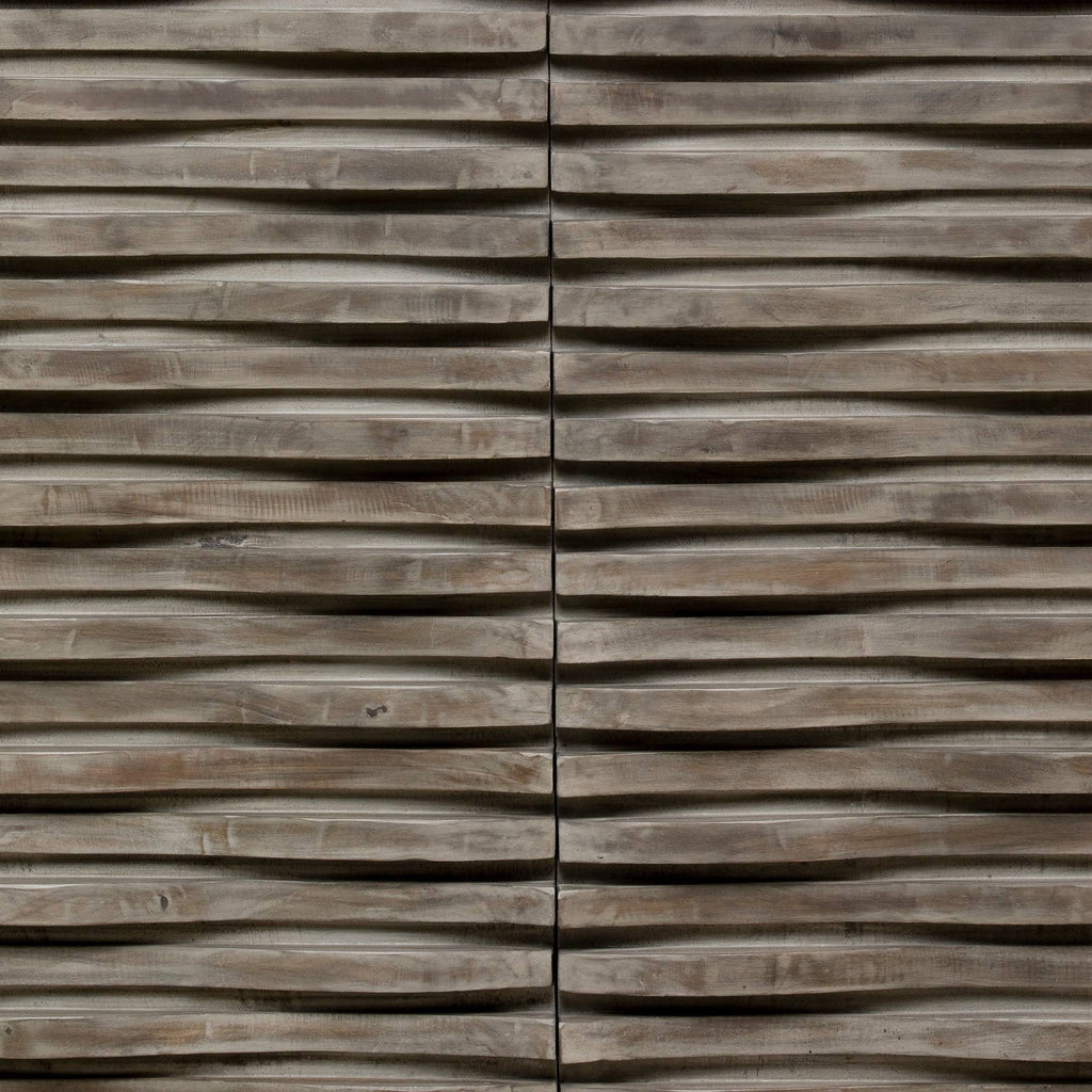 Grey 2 Door Mango Wood Cabinet Q382667