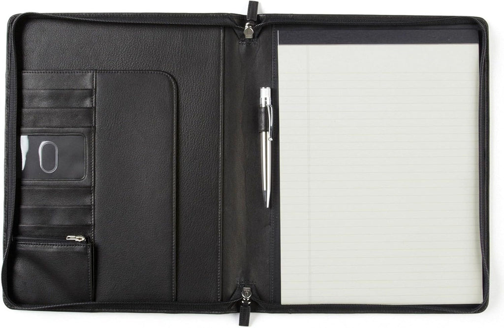 Cognac Zippered Padfolio G3036