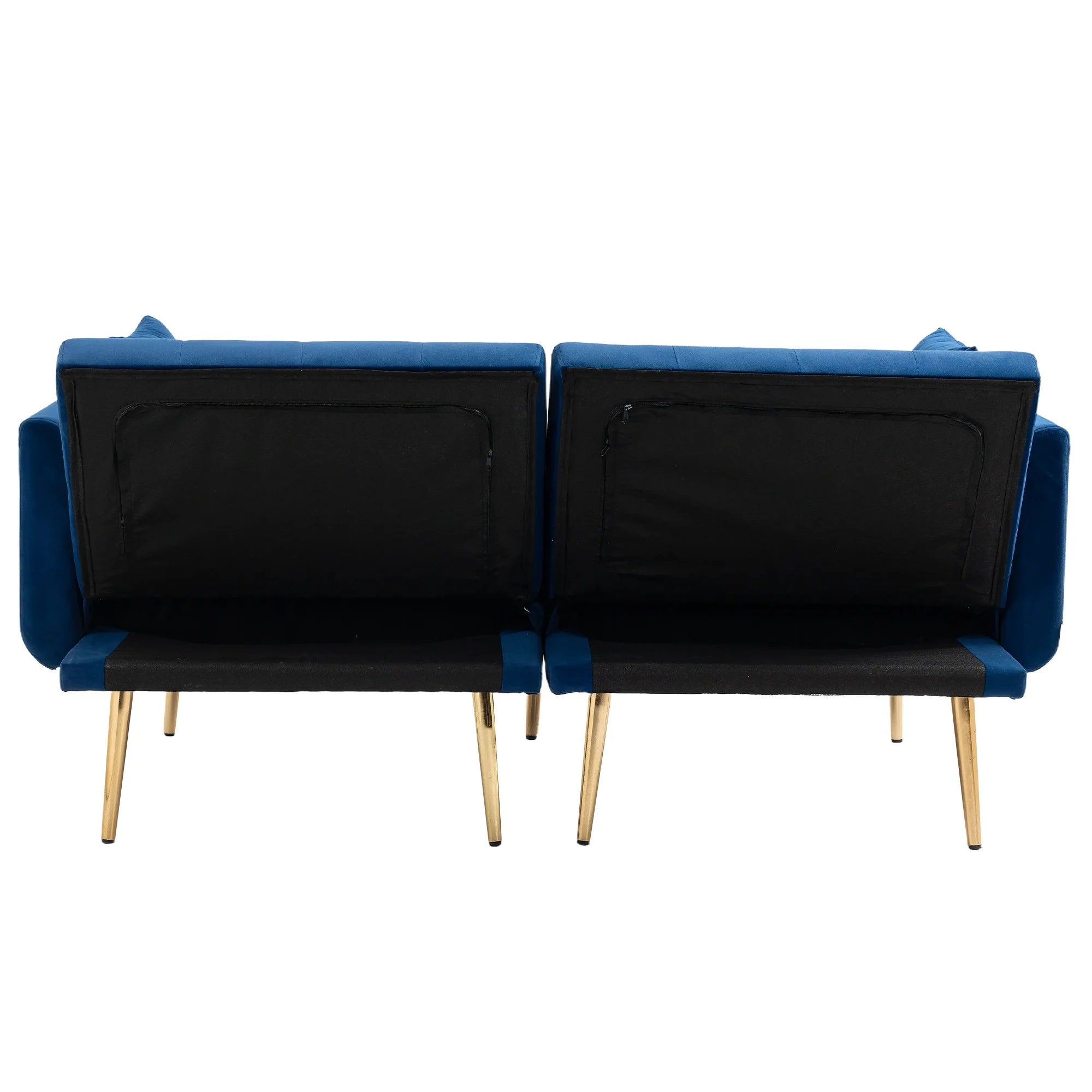 Blue Velvet Sofa Loveseat Set X5590
