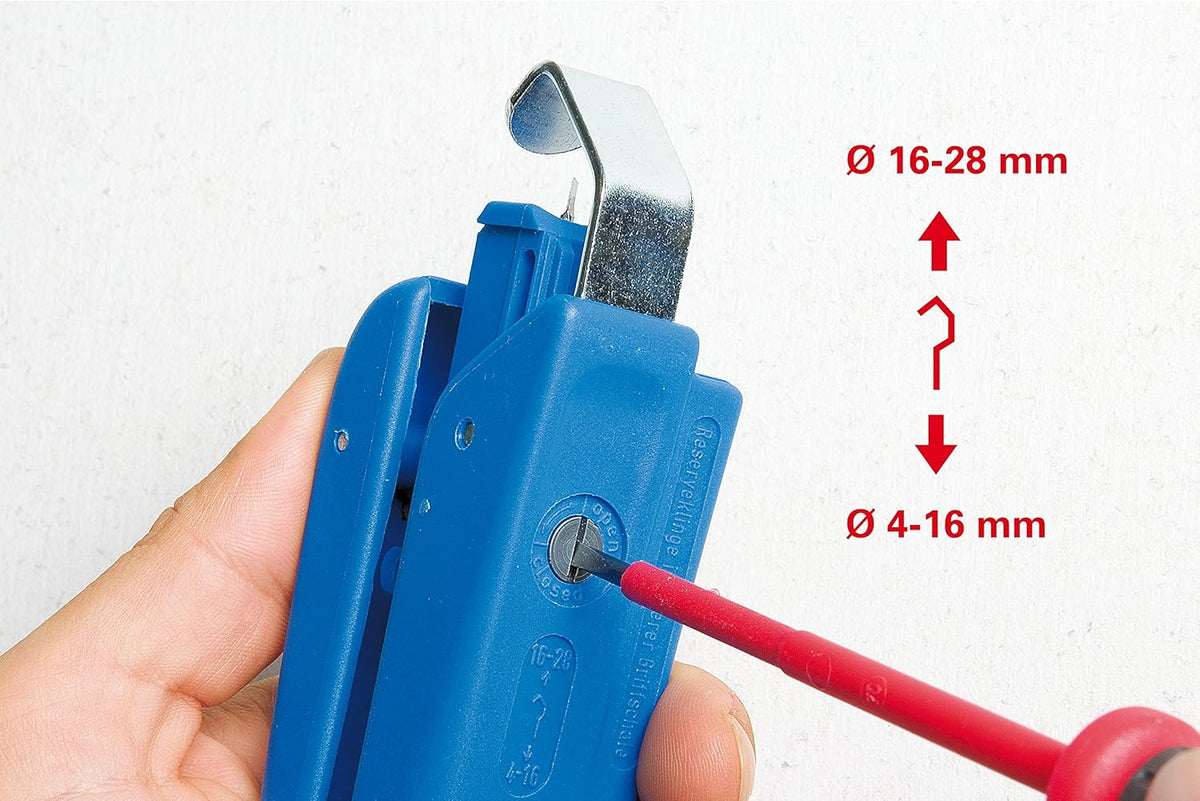 Duo-Stripper for cable & wire stripping, blue/red, 160mm H53834