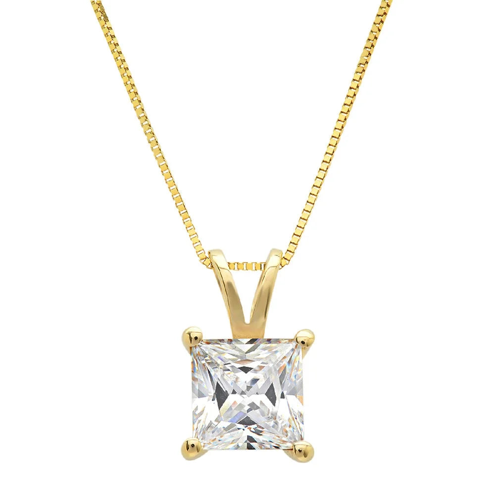 18k Yellow Gold Pendant with 16" Solid Gold Chain P764814