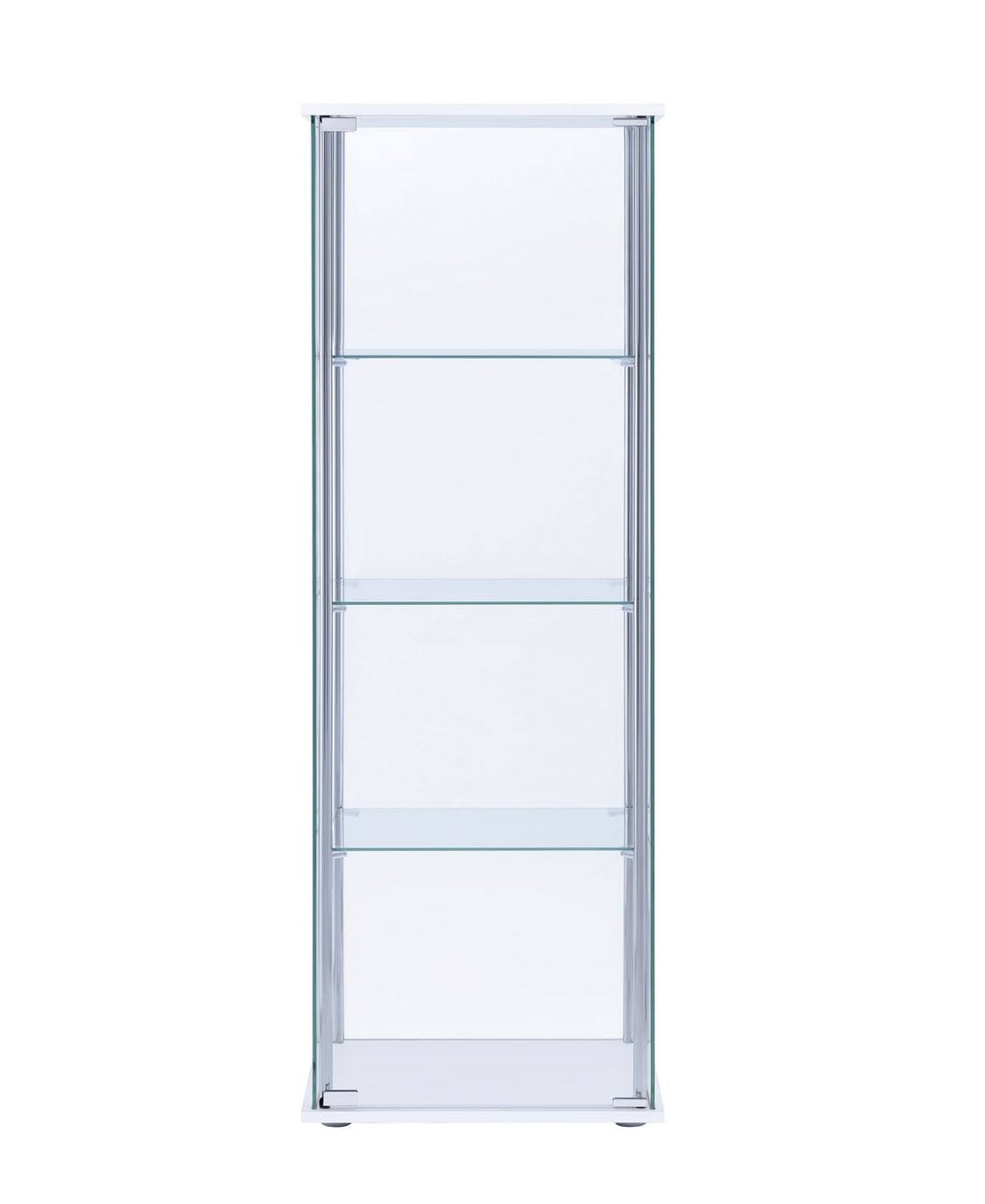 White 4-Shelf Curio Cabinet G2375