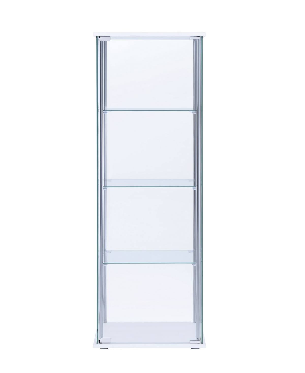 White 4-Shelf Curio Cabinet G2375