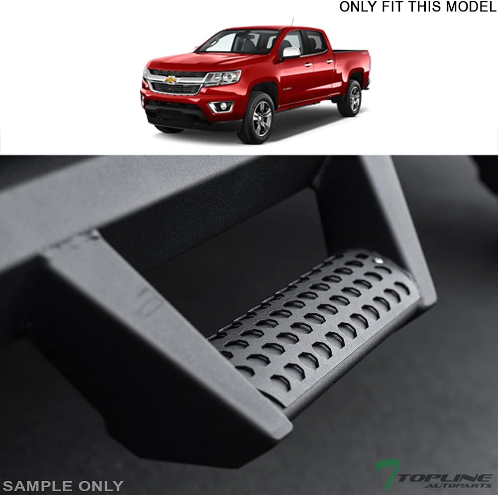 Matte Black Nerf Bars Running Boards for Chevy Colorado GMC Canyon Crew Cab O76050