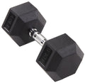 Rubber Encased Hex Dumbbell, 40LBs, Single W51385