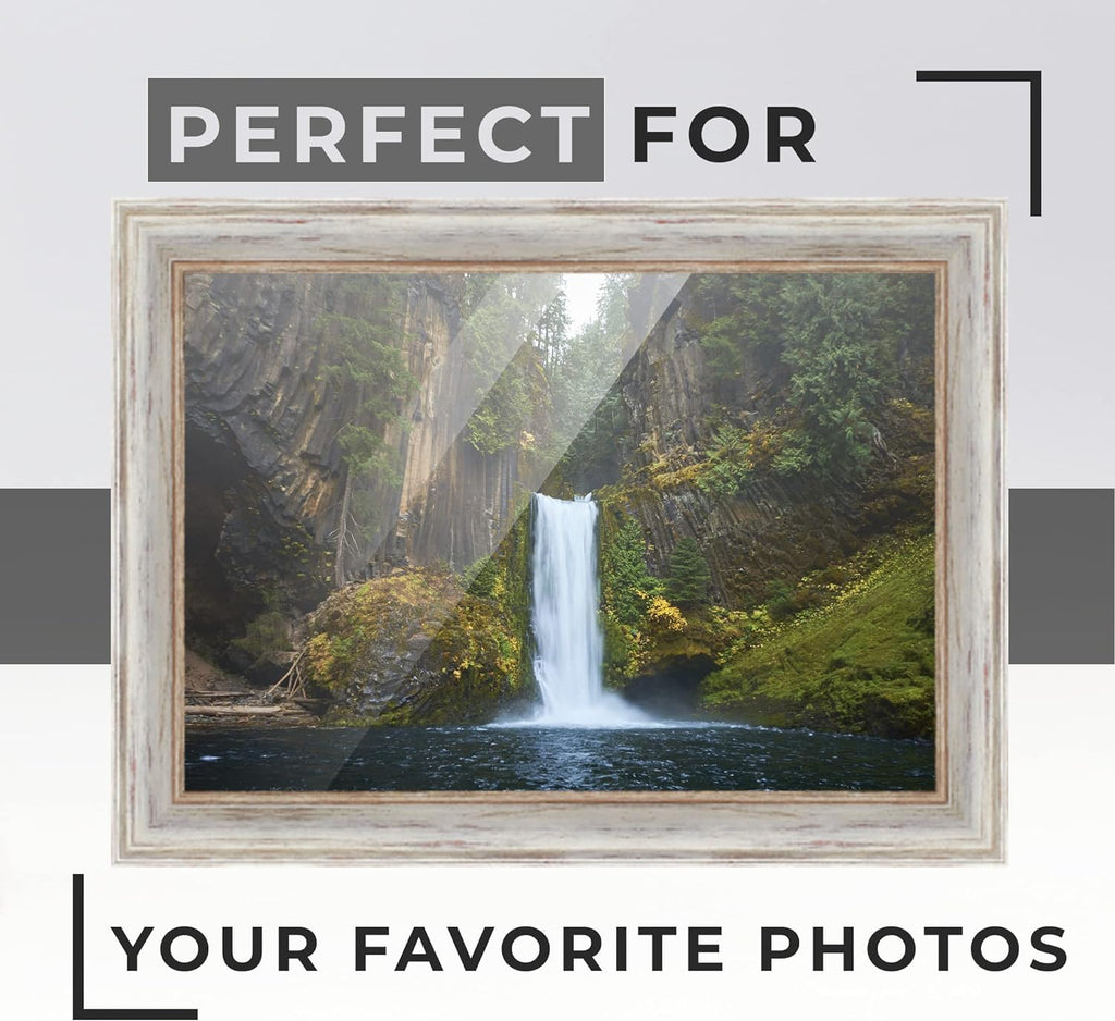 White Real Wood Picture Frame S80224
