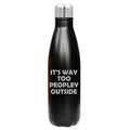 17 oz Double Wall Vacuum Insulated Stainless Steel Water Bottle Travel Mug Cup (Black) O22516