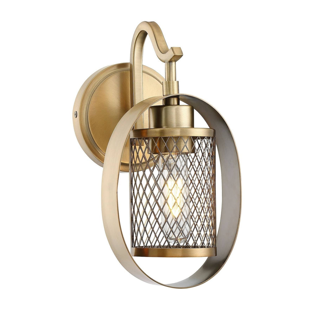 Natural Brass 1 Light Sconce W3954
