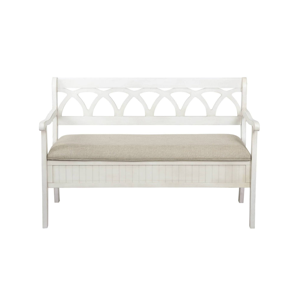 White Storage Bench R6175