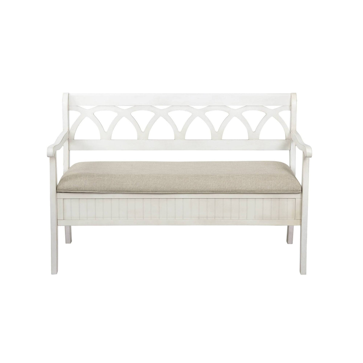 White Storage Bench R6175