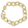 14kt Yellow Gold Oval Link Chain Bracelet 7.5 inch K416