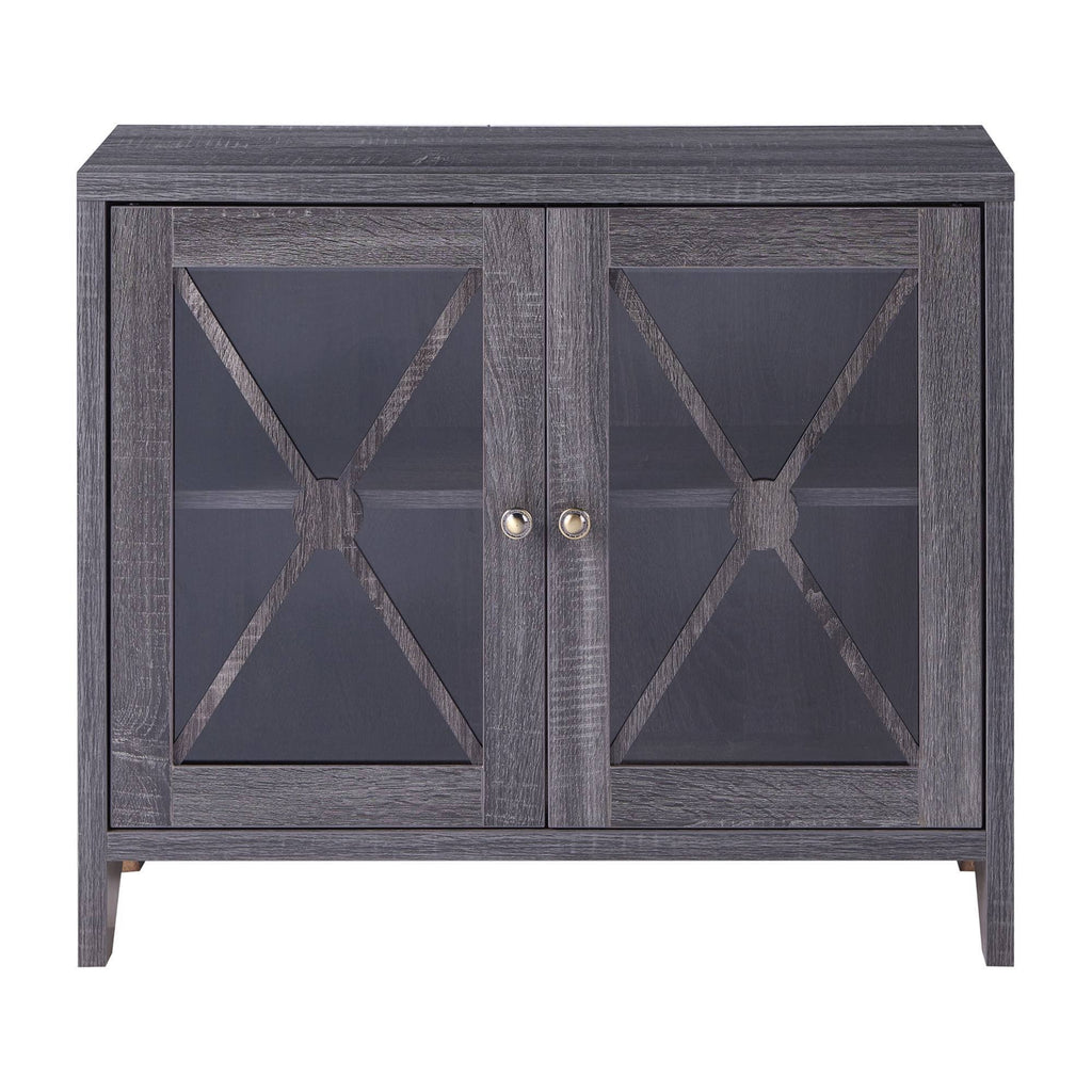 Distressed Gray 1 Shelf Accent Cabinet A723