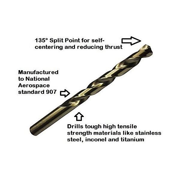 25/32 Cobalt Steel Taper Length Drill Bit E374369