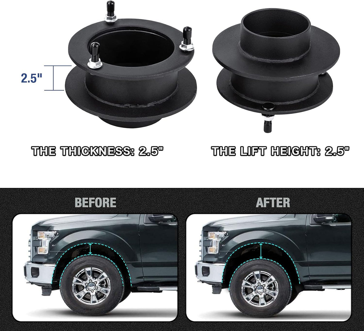 2.5" Front Leveling Lift Kits Pack of 2 H448297