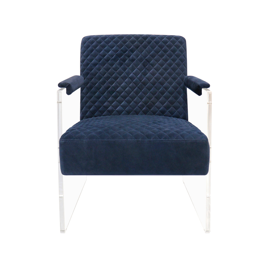 Navy Velvet Accent Chair Z393067