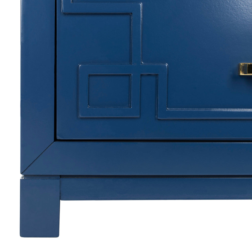 Blue/Gold 3 Drawer Chest H353