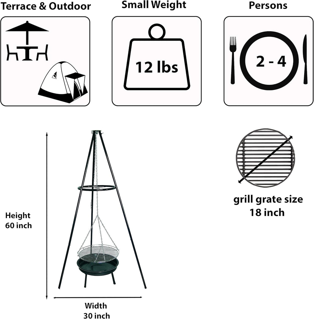 Charcoal Tripod Grilling Set M13698