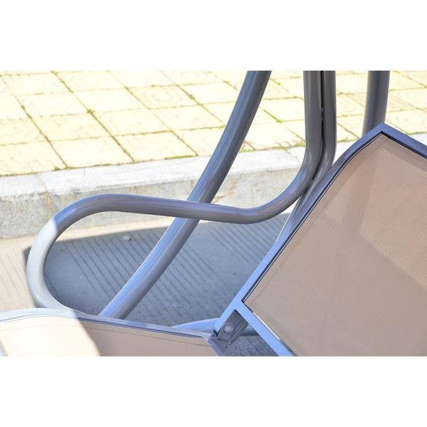 Sand Color 3 Person Outdoor Canopy Swing N3425