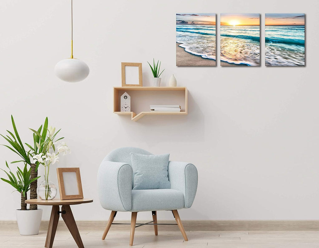 Framed Canvas Wall-Art Oil Painting 12x16inchx3pcs U24177