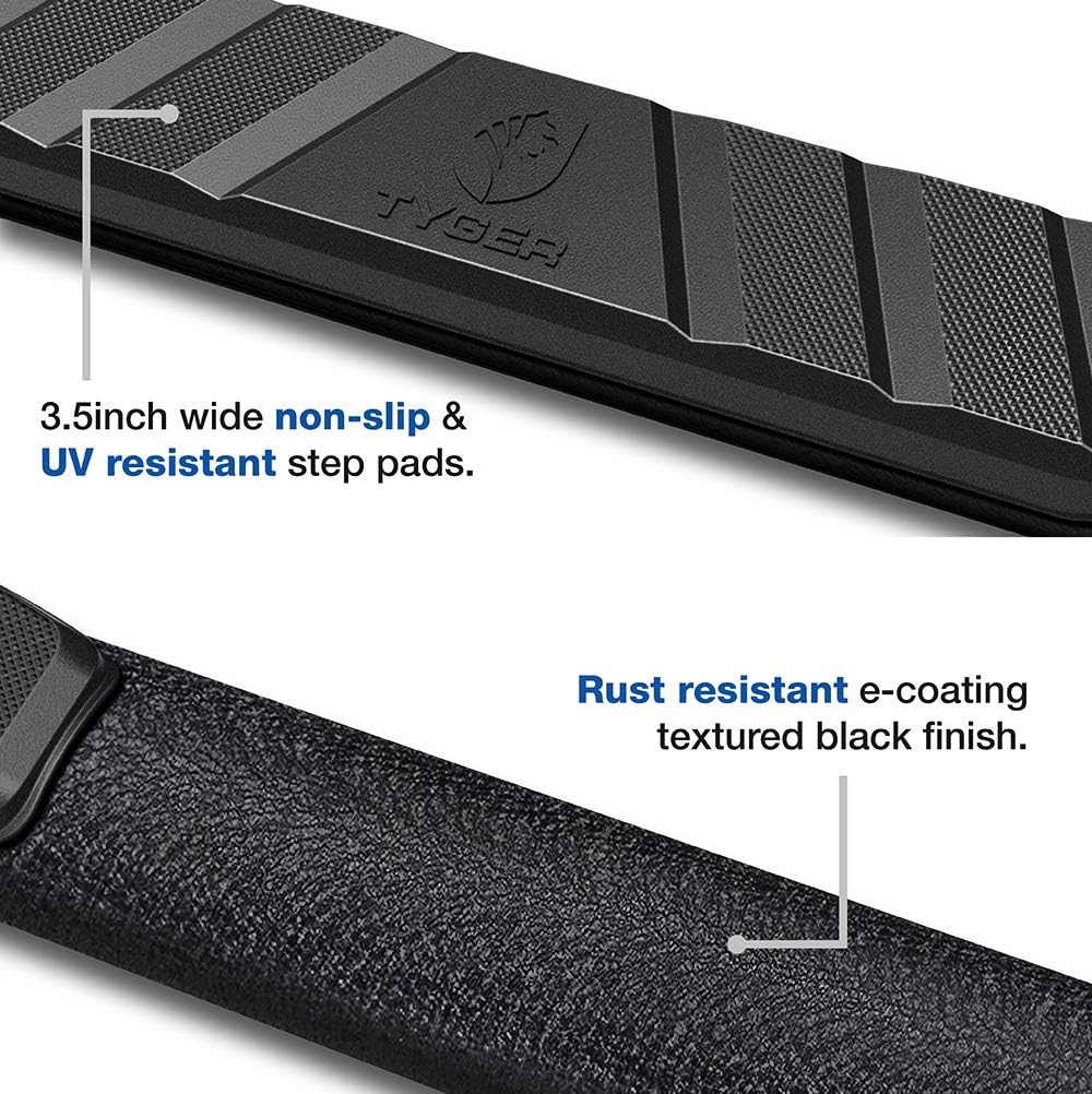Textured Black Side Step Nerf Bars U286