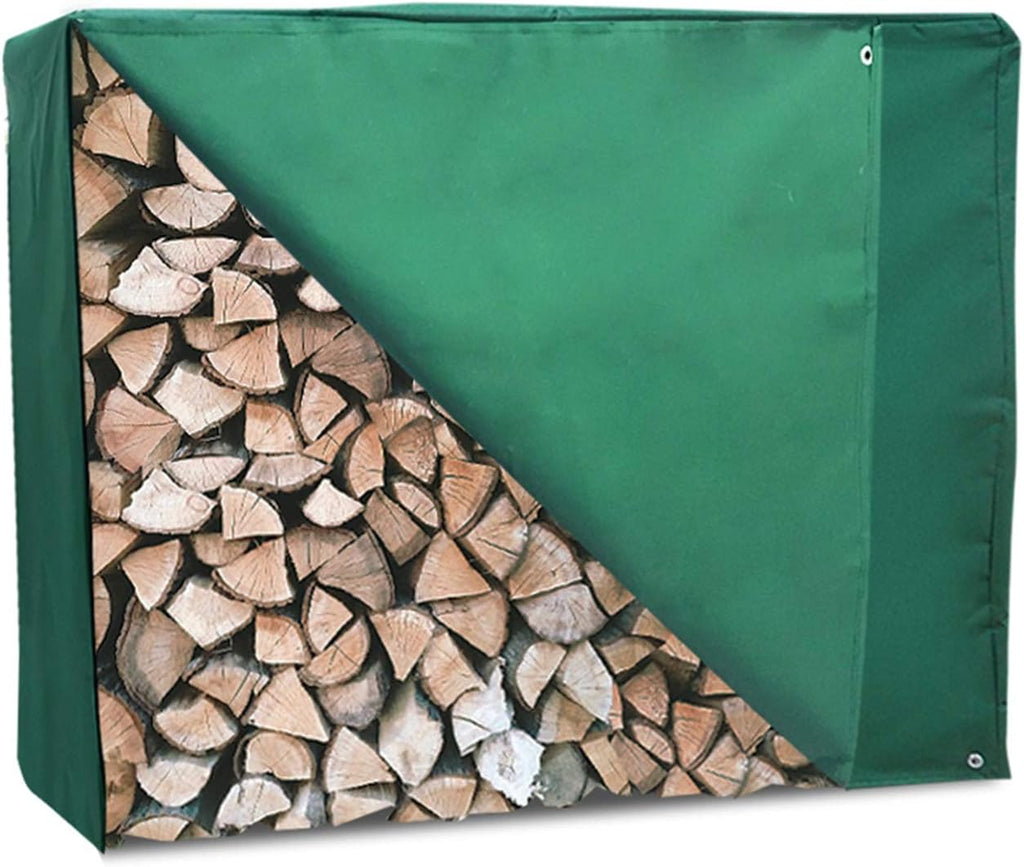 Firewood Rack Log Cart With Large Wheels, Black Wrought Iron Firewood Cart Q4914