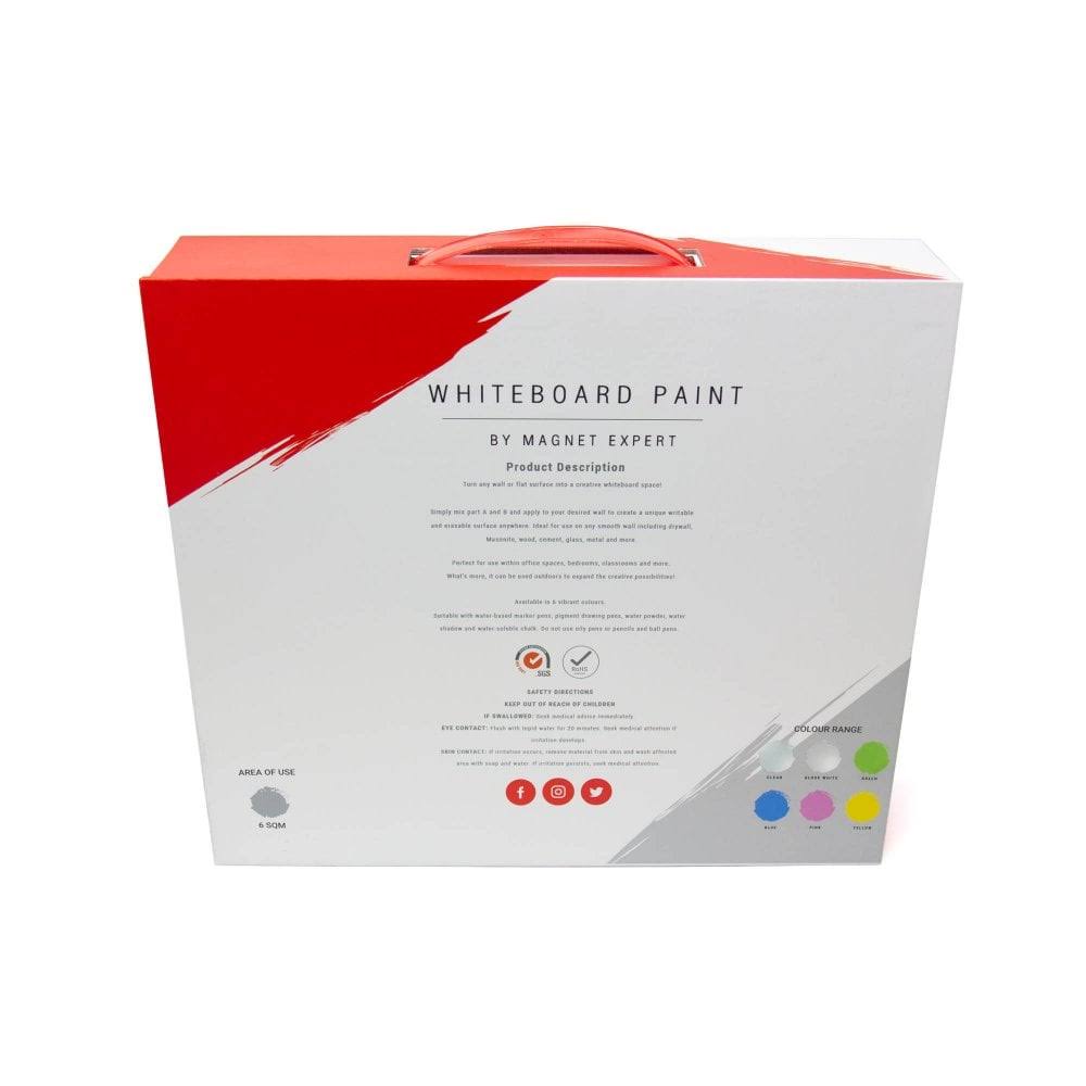 Gloss White Whiteboard Paint, 6sqm Coverage, Pack of 1 A46937