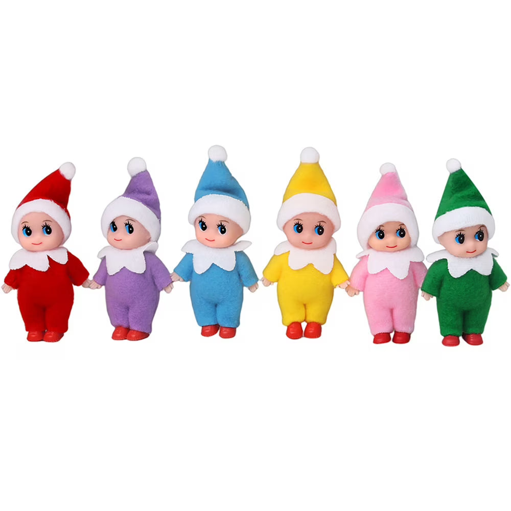 6Pcs Set Tiny Baby Elf Doll with Feet and Shoes C8534