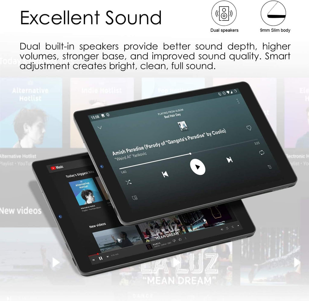 Pack of 2 Tablet 9 Inch Android 10 2GB RAM Quad-Core 4000mAh IPS HD Display M666855