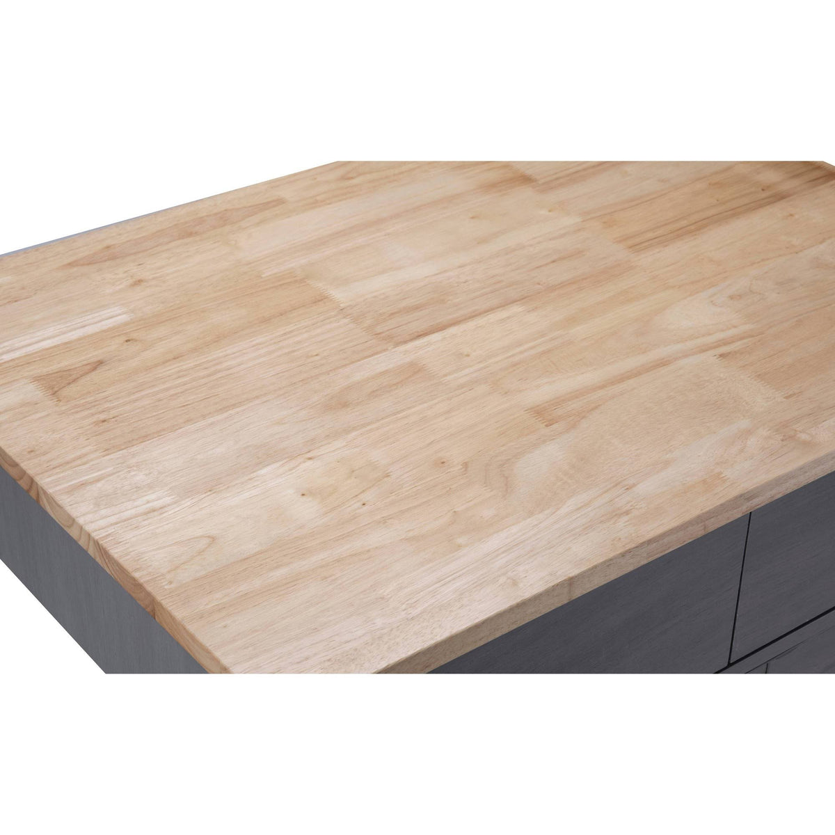 Gray Kitchen Cart with Wood Top C718658