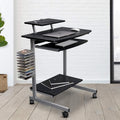 Compact Computer Cart With Storage, Graphite W2252