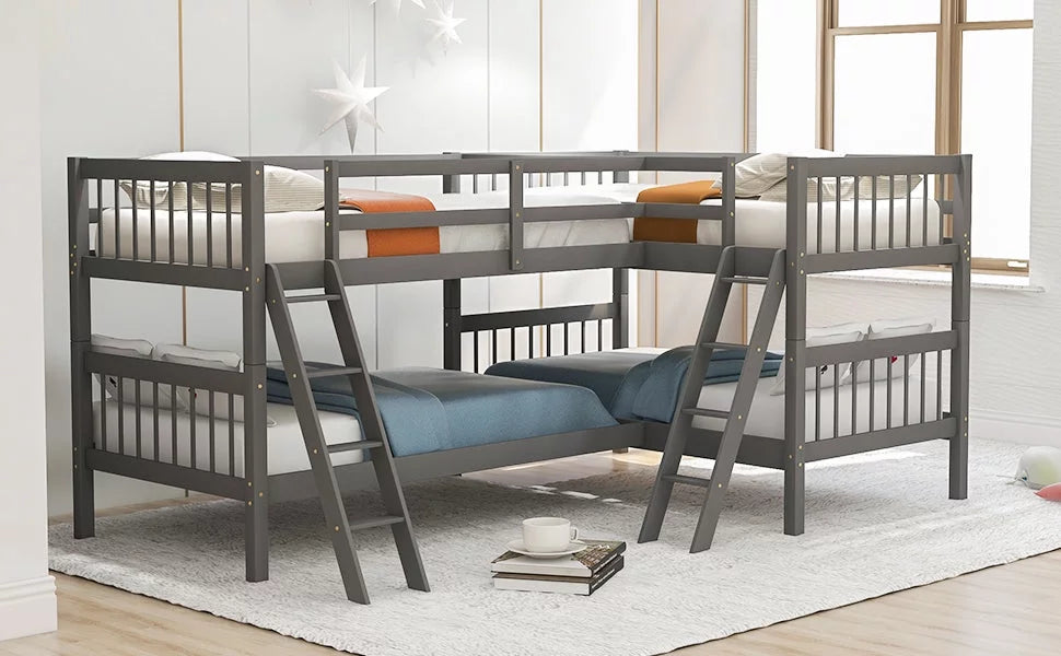 Twin L-Shaped Bunk Bed N865172