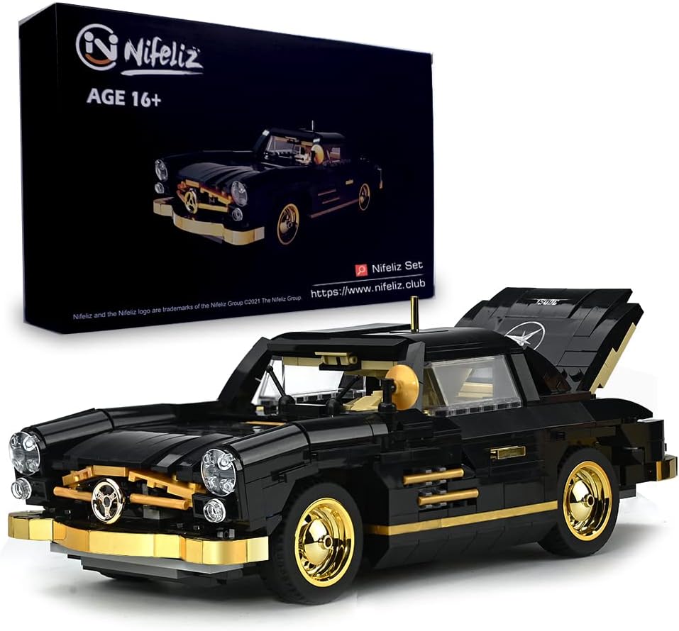Retro Sports Car 1:14 Scale Building Blocks Set (886 Pcs) J260665