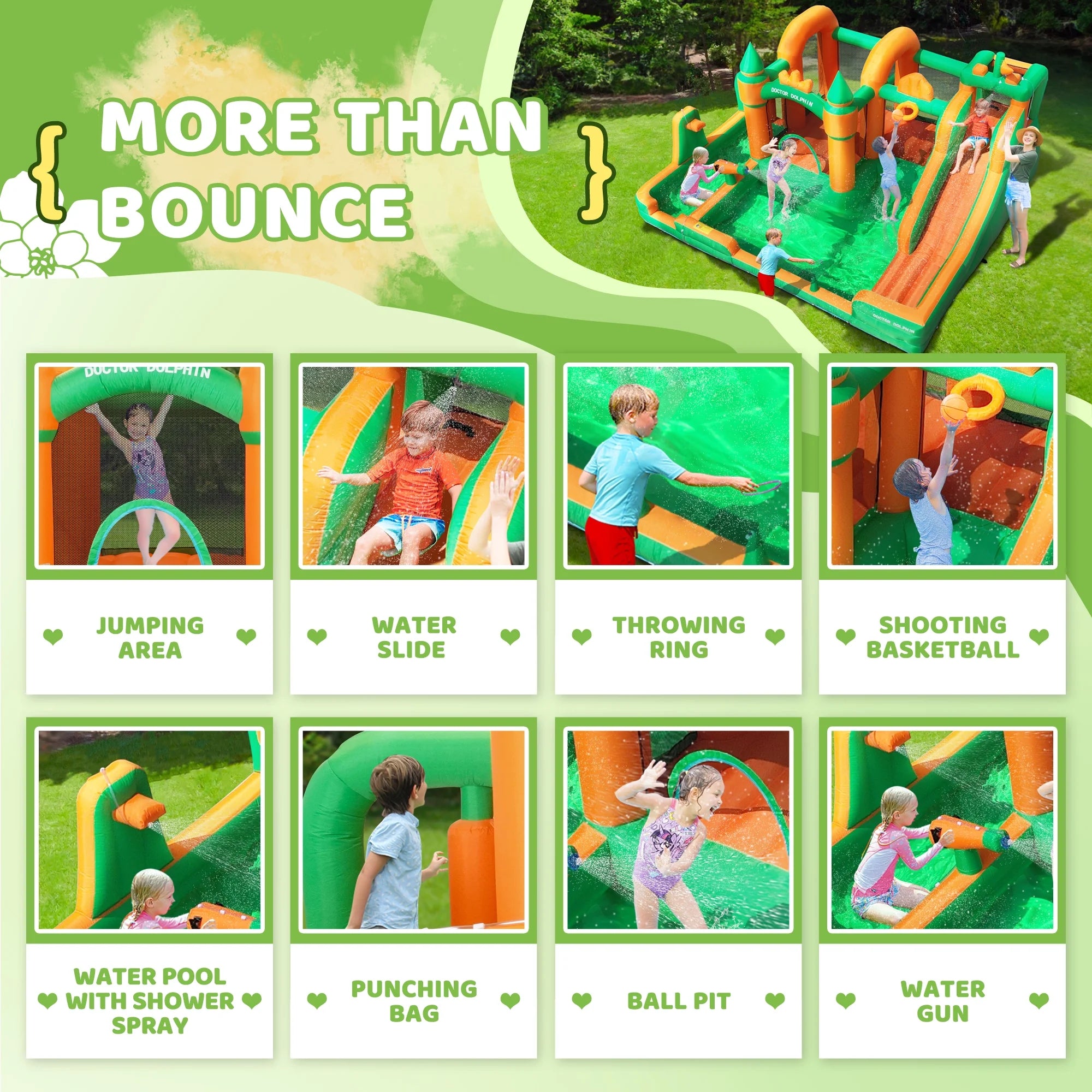 Inflatable Water Slide Bounce House with Blower M119722