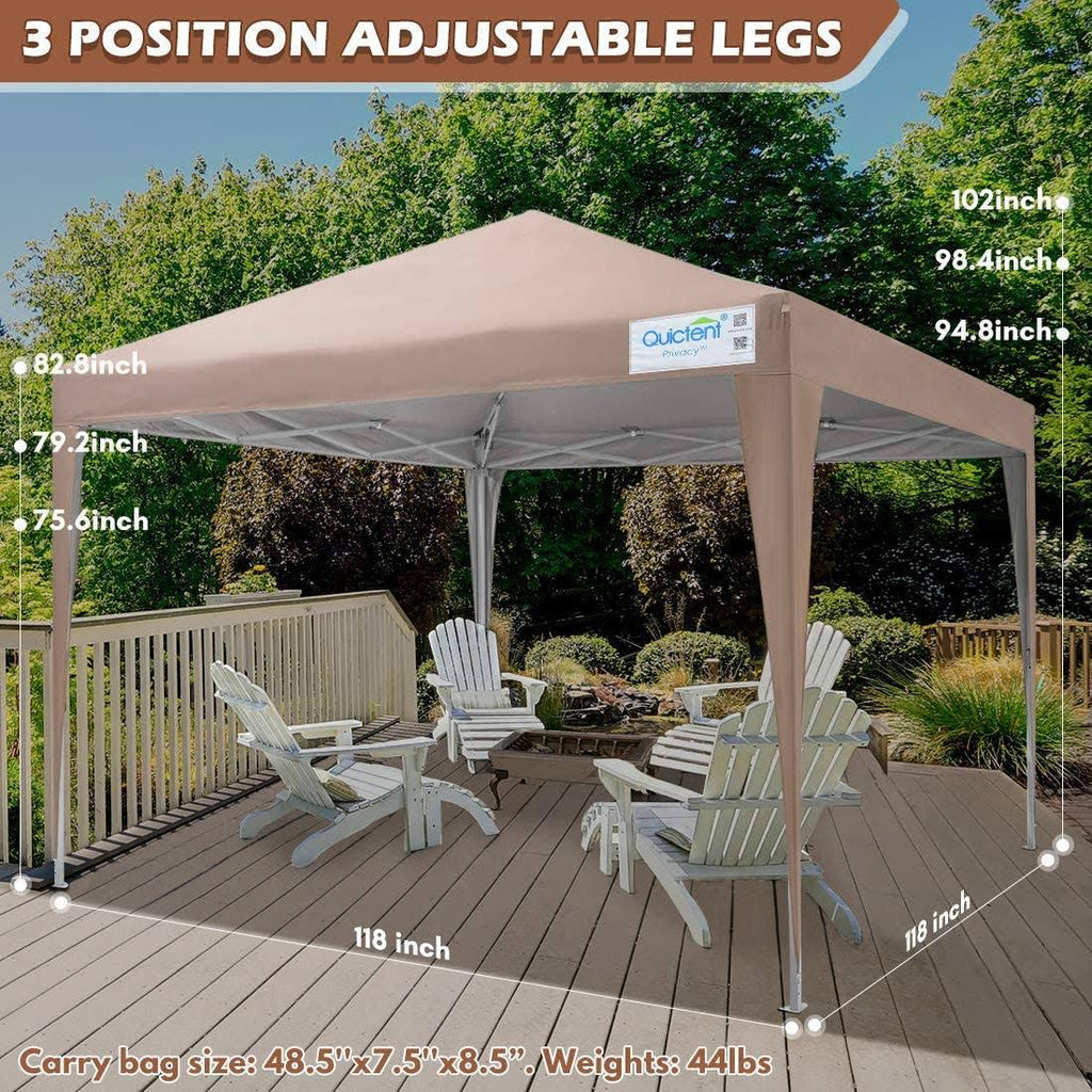 White 10x10 Pop Up Canopy Tent with Sidewalls K99212