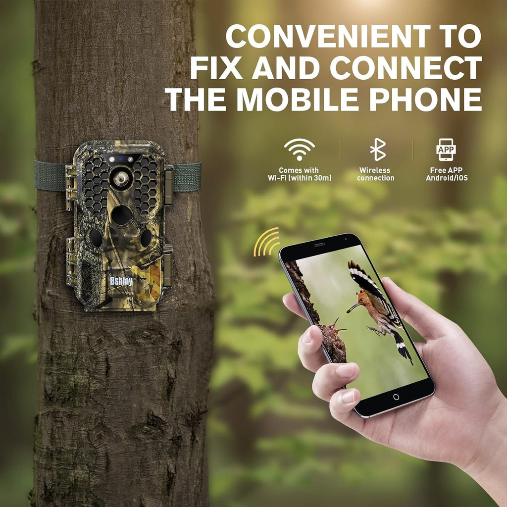 4K 30MP Night Vision Motion Activated Waterproof WiFi Bluetooth Trail Camera A403