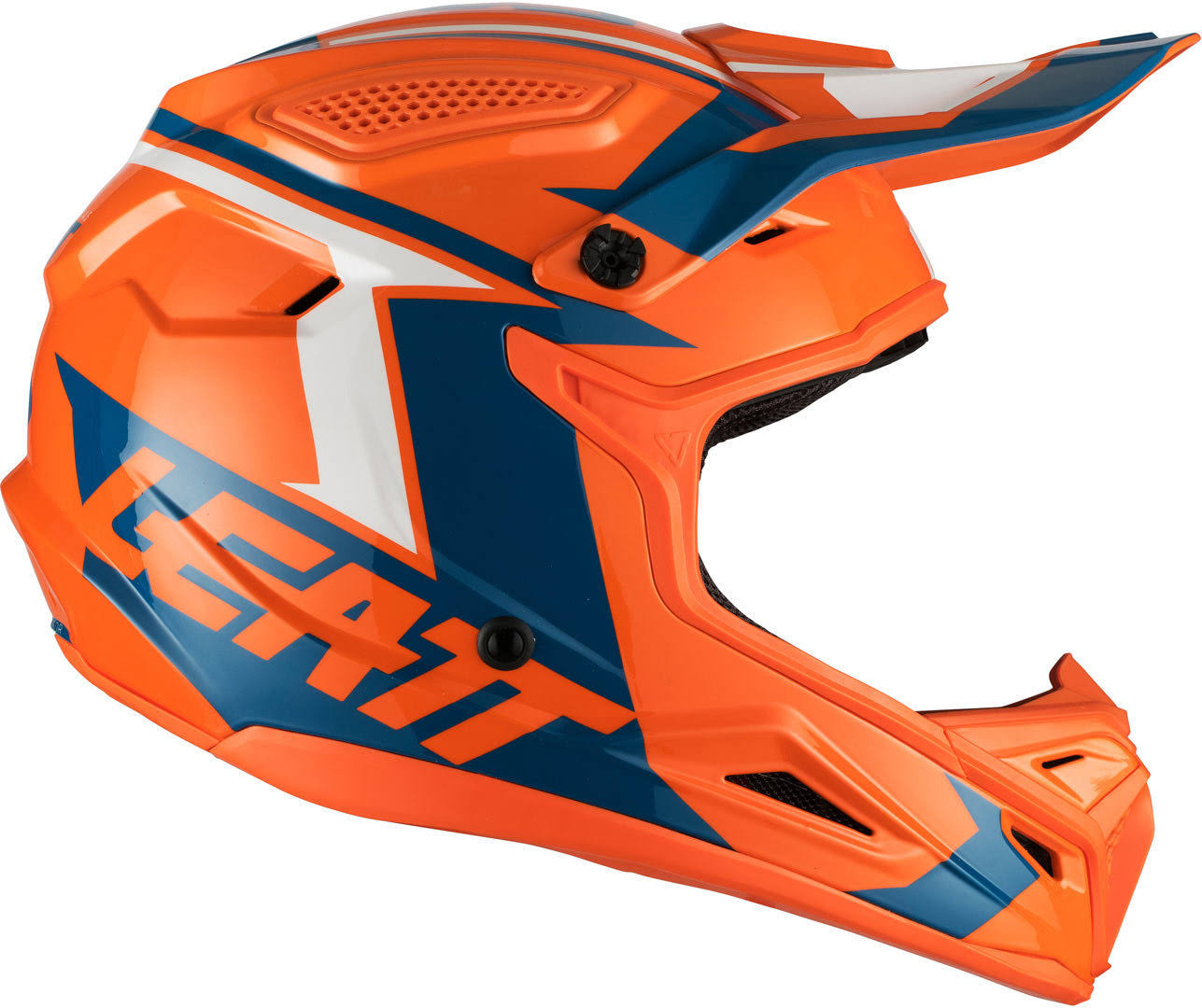Blue-Orange Motocross Helmet G1470