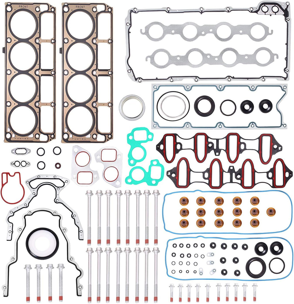 Cylinder Head Gasket Set with Head Bolts Compatible 4.8L 5.3L O990