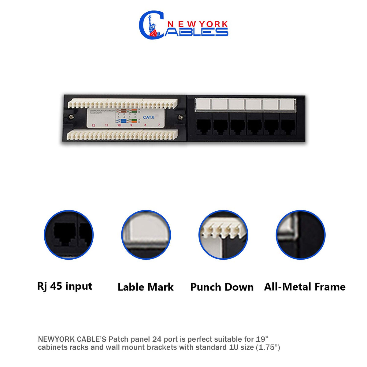 24 Port Cat6 Patch Panel F32142