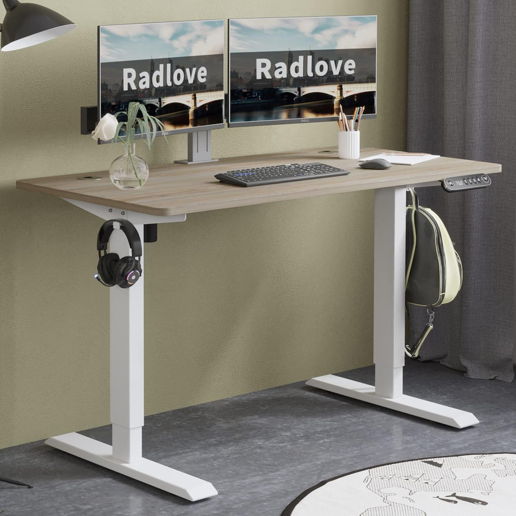 Rustic Brown Electric Standing Desk 48 x 24 Inches N4358