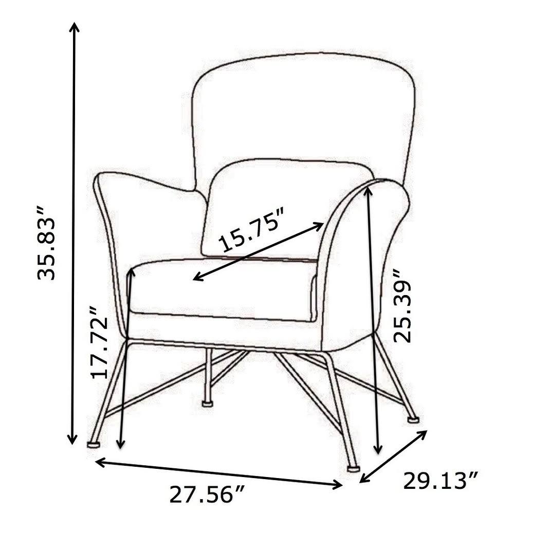 Camel Accent Chair with Steel Frame Z77907