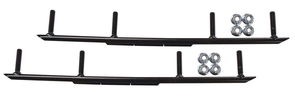 Green BX Snowmobile Skis with 10" Round Bars Complete Kit S71277