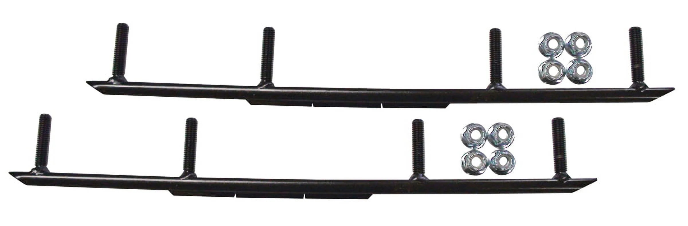 Green BX Snowmobile Skis with 10" Round Bars Complete Kit S71277